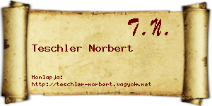 Teschler Norbert névjegykártya