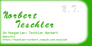 norbert teschler business card